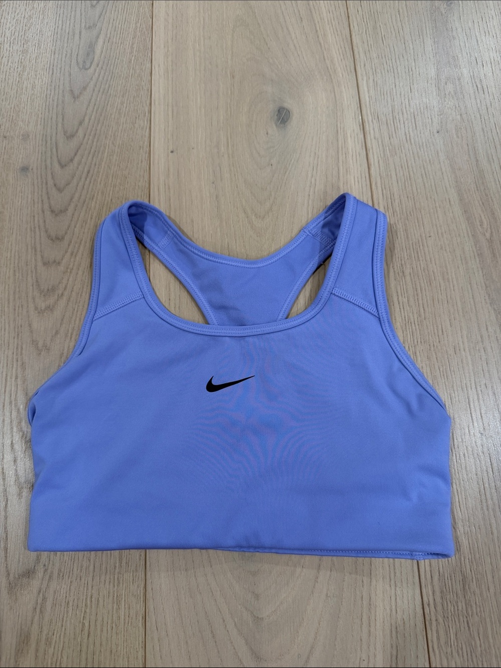 Nike Women’s Lavender Racerback Sports Bra with Black Swoosh Size Small